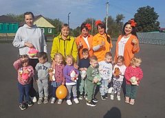 Веселые аниматоры подарили "Оранжевое настроение" ребятам из детского сада "Сказка"