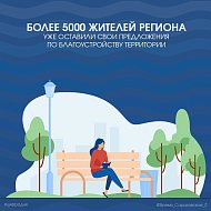 Более 5000 жителей региона уже оставили свои предложения по благоустройству территории