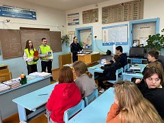В Романовском районе прошло занятие Госавтоинспекции со школьниками