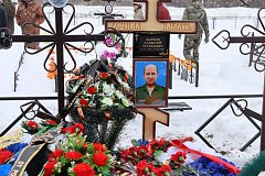 Жители села Усть-Щербедино простились с бойцом СВО