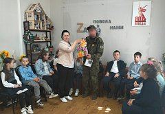 Прошла встреча школьников с участником СВО