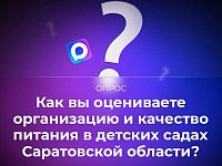 В канале «Володин Саратов» в МАХ идет опрос на тему организации работы и качества питания в детских садах Саратовской области