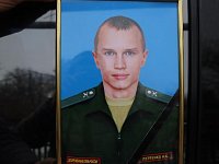 Жители с. Подгорное простились с военнослужащим